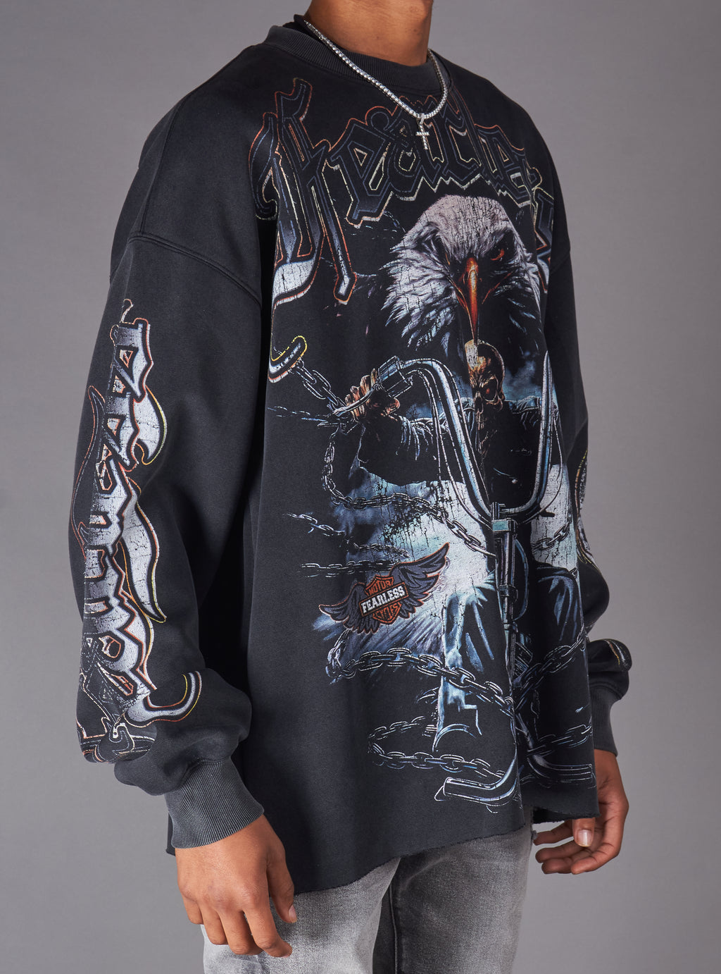 Young Saint Sweatshirt - Aero - Washed Black - 101