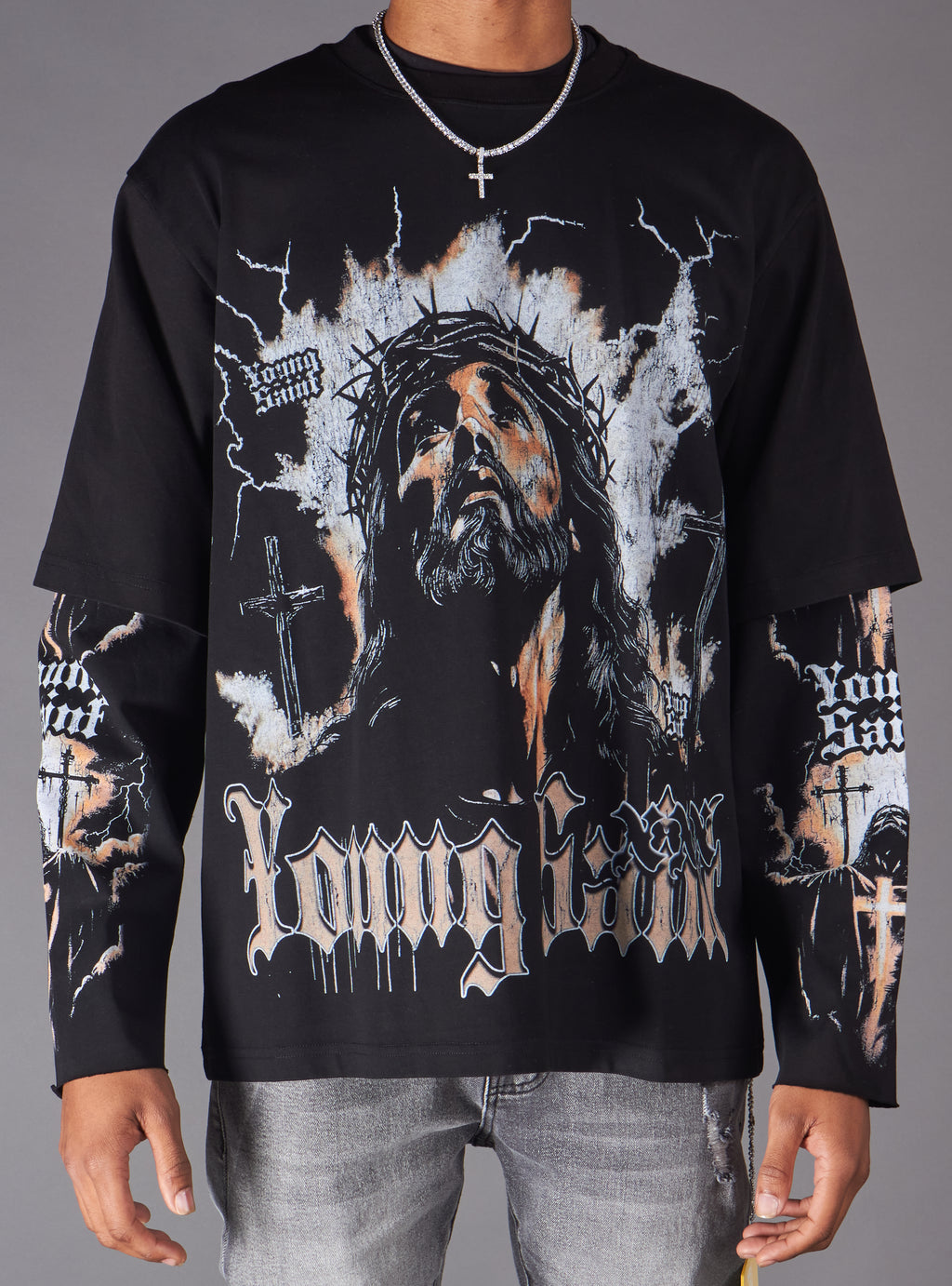Young Saint Shirt - Lume LS - Black - 501
