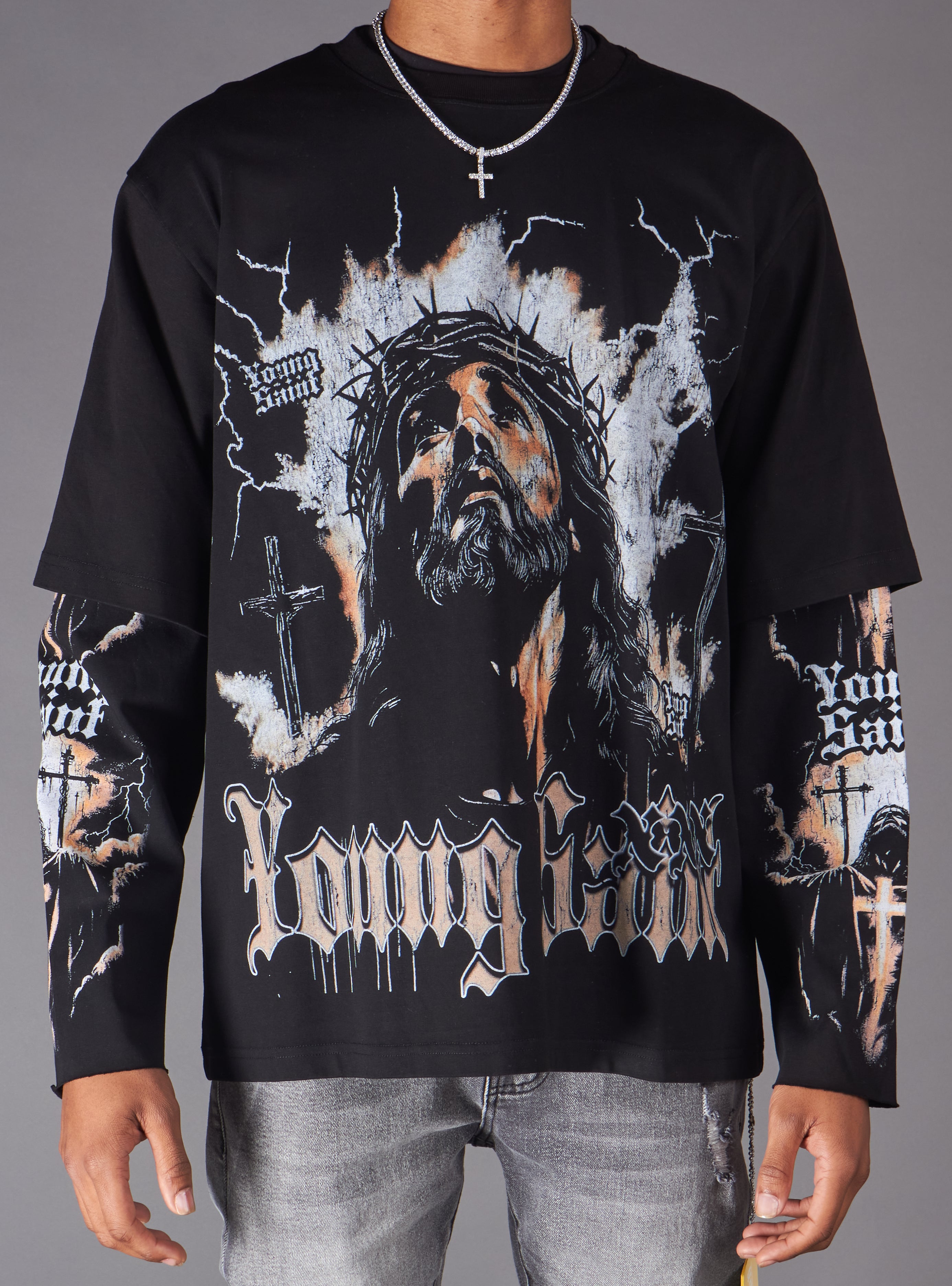 Young Saint Shirt - Lume LS - Black - 501