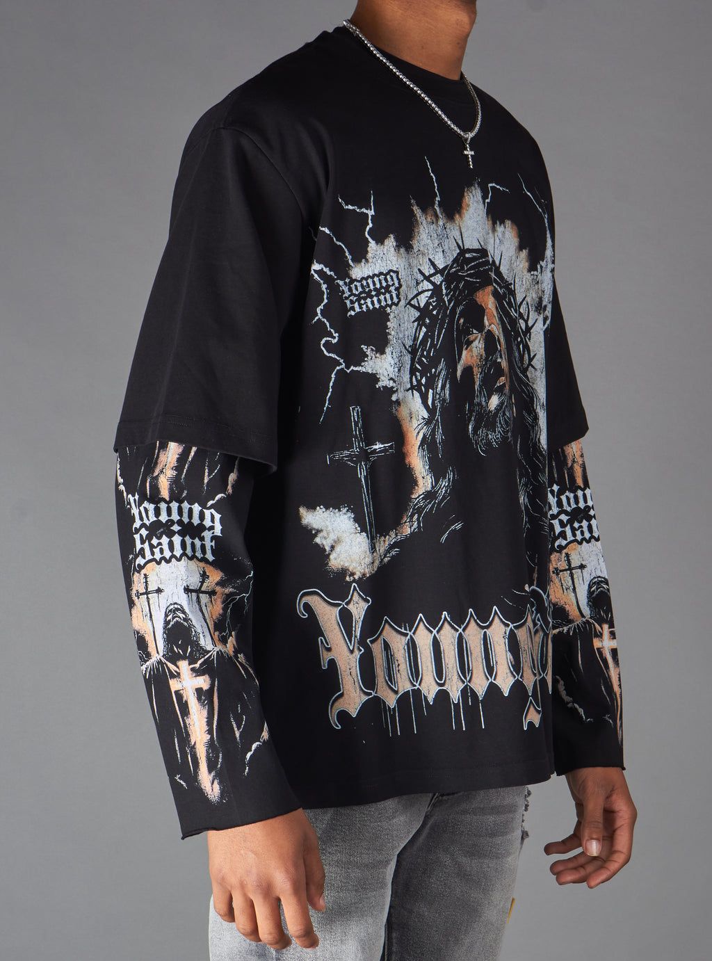 Young Saint Shirt - Lume LS - Black - 501