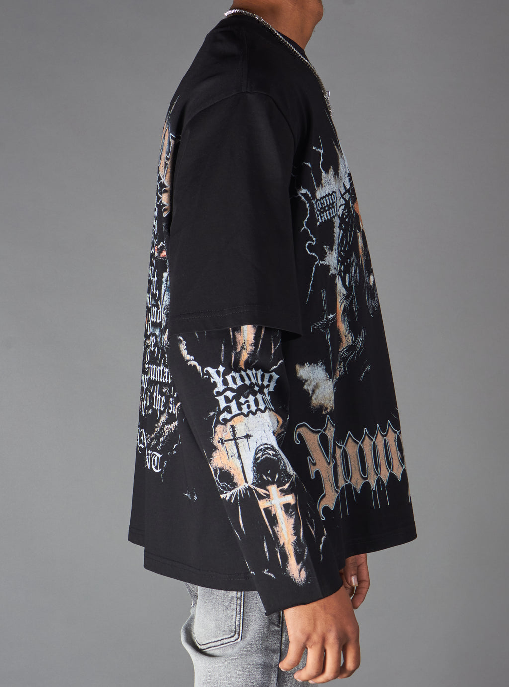 Young Saint Shirt - Lume LS - Black - 501