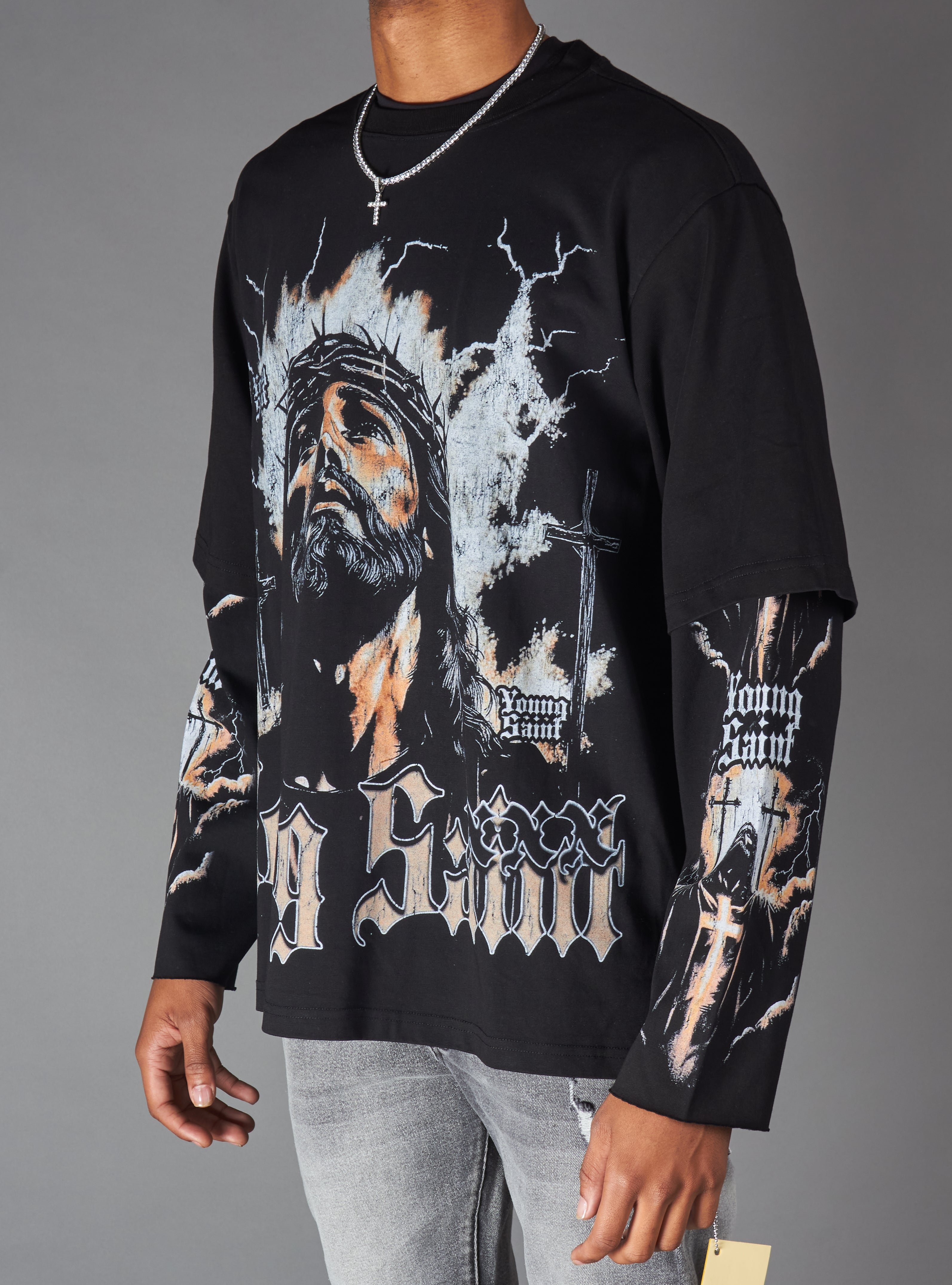 Young Saint Shirt - Lume LS - Black - 501