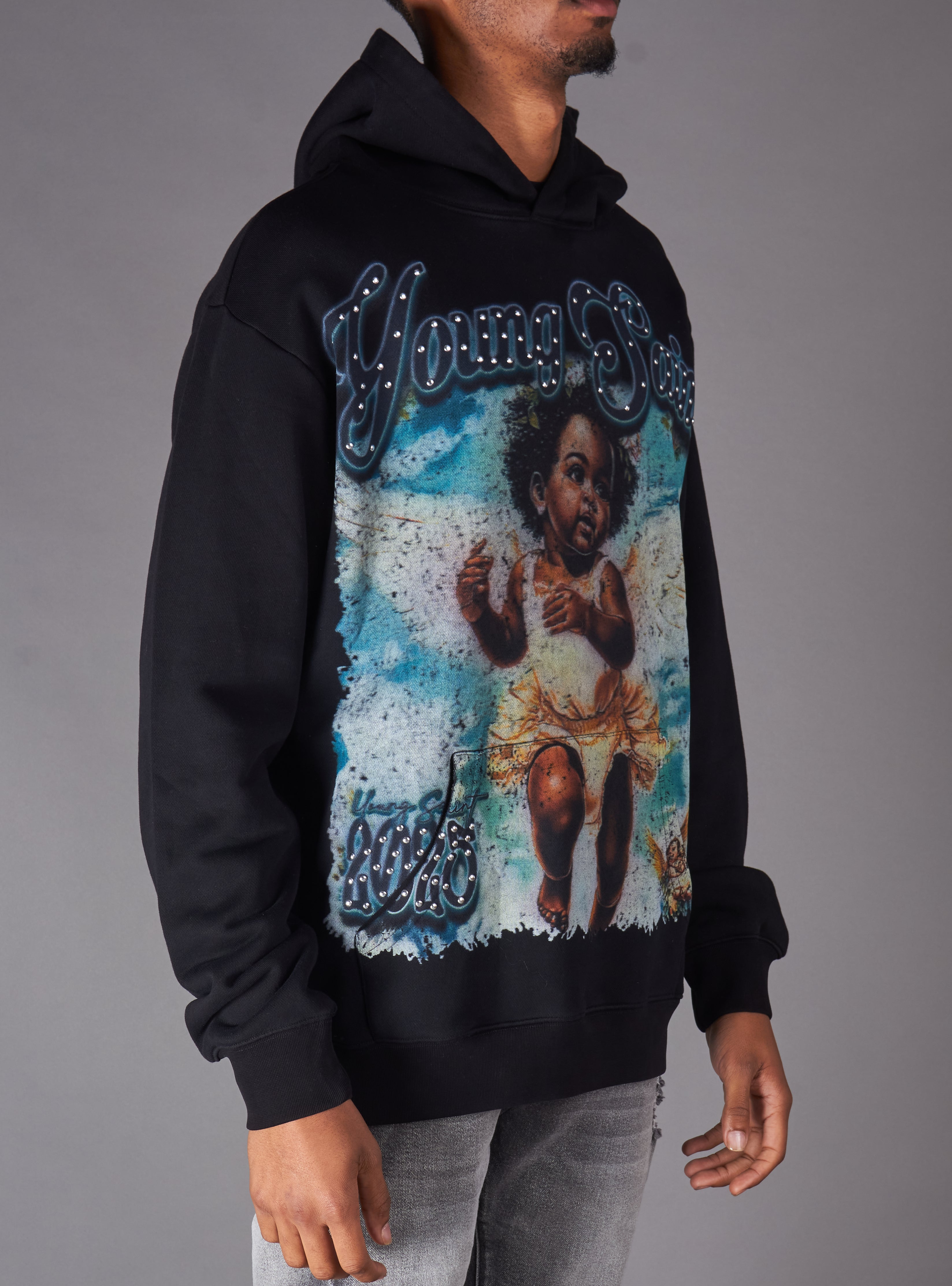 Young Saint Hoodie - Spire -  Black 112H