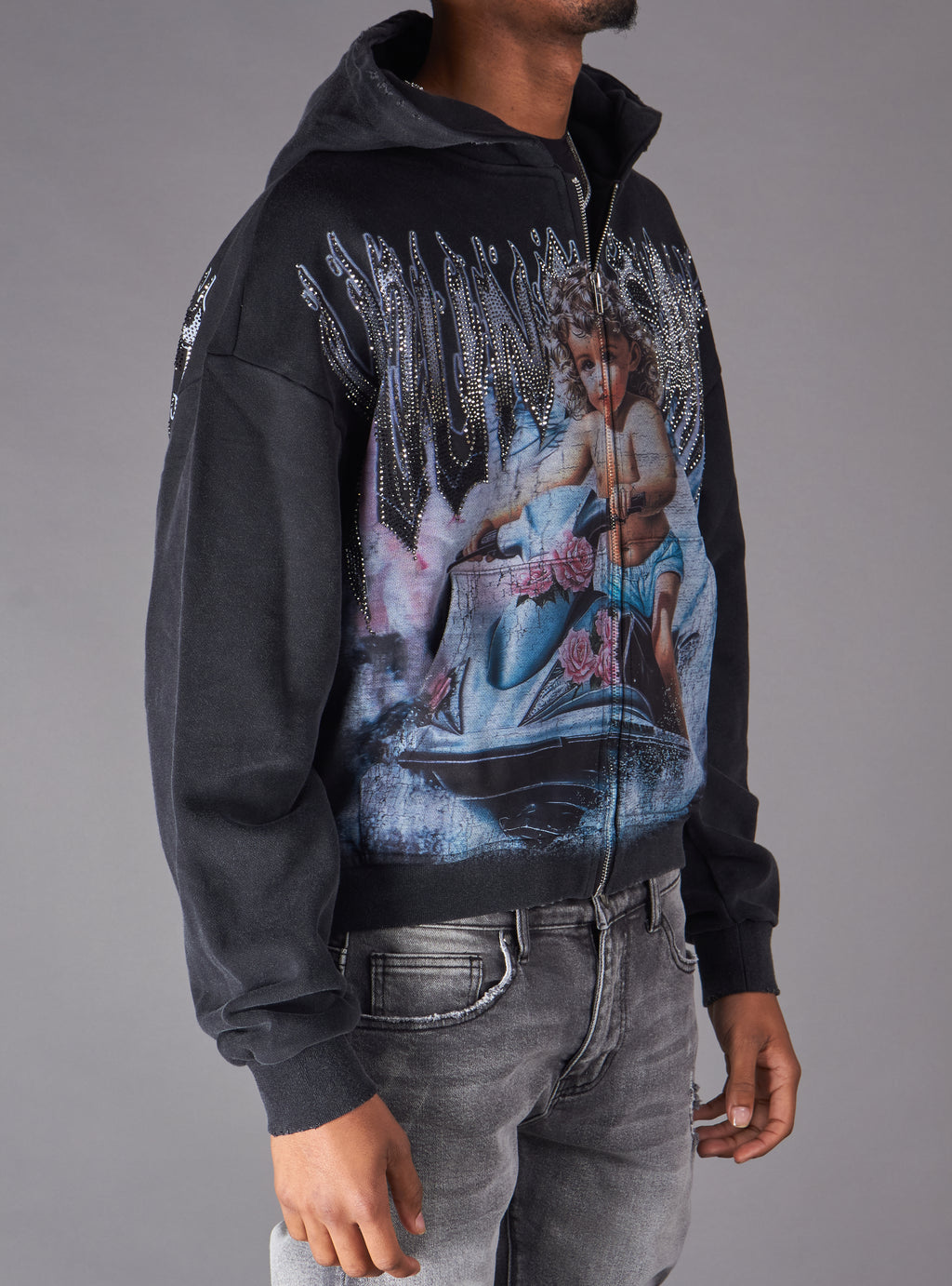 Young Saint hoodie - Halo -  Black - 204Z