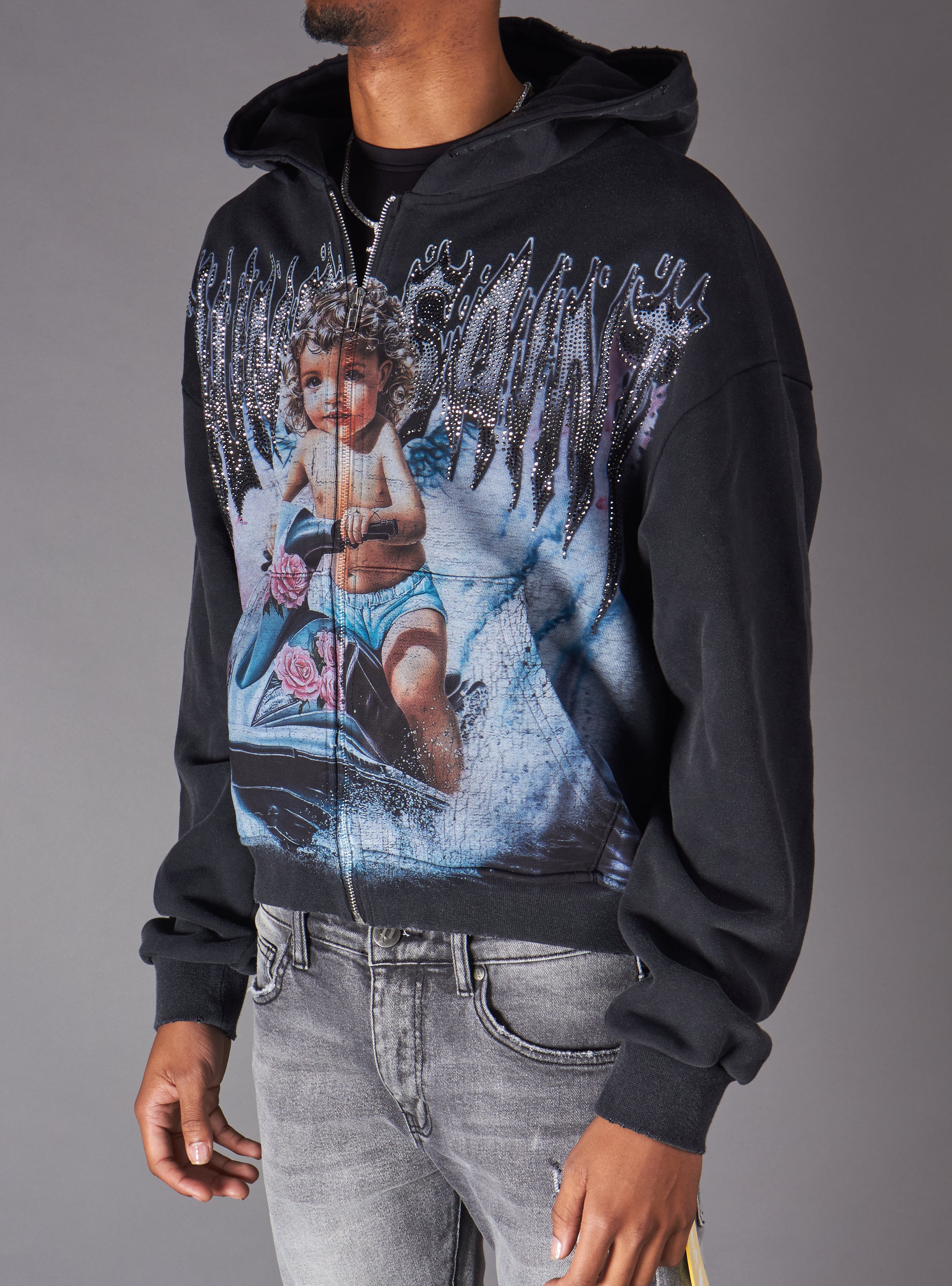 Young Saint hoodie - Halo -  Black - 204Z