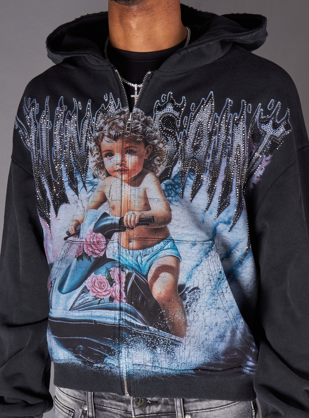 Young Saint hoodie - Halo -  Black - 204Z