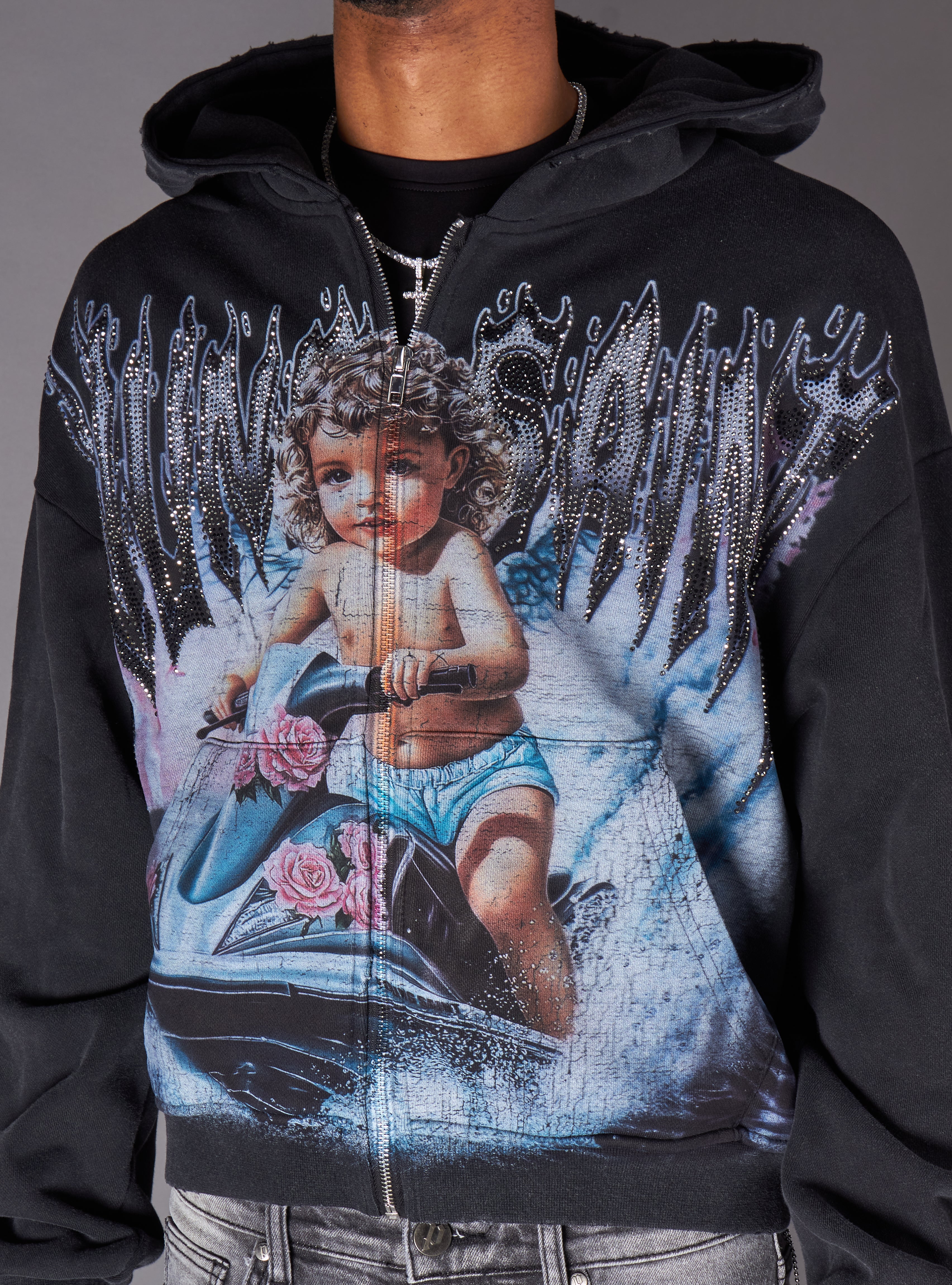 Young Saint hoodie - Halo -  Black - 204Z