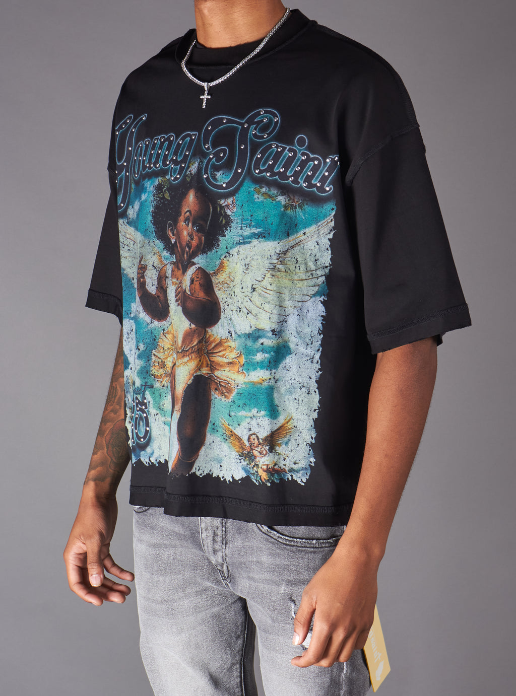 Young Saint T-Shirt - Spire - Black - 112