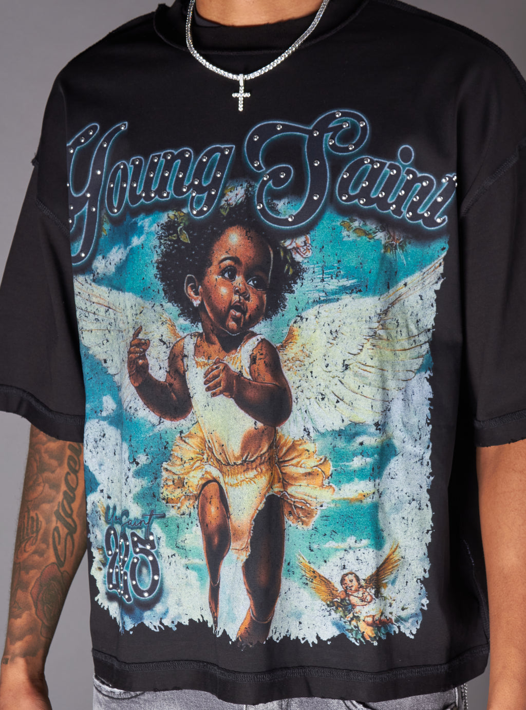 Young Saint T-Shirt - Spire - Black - 112