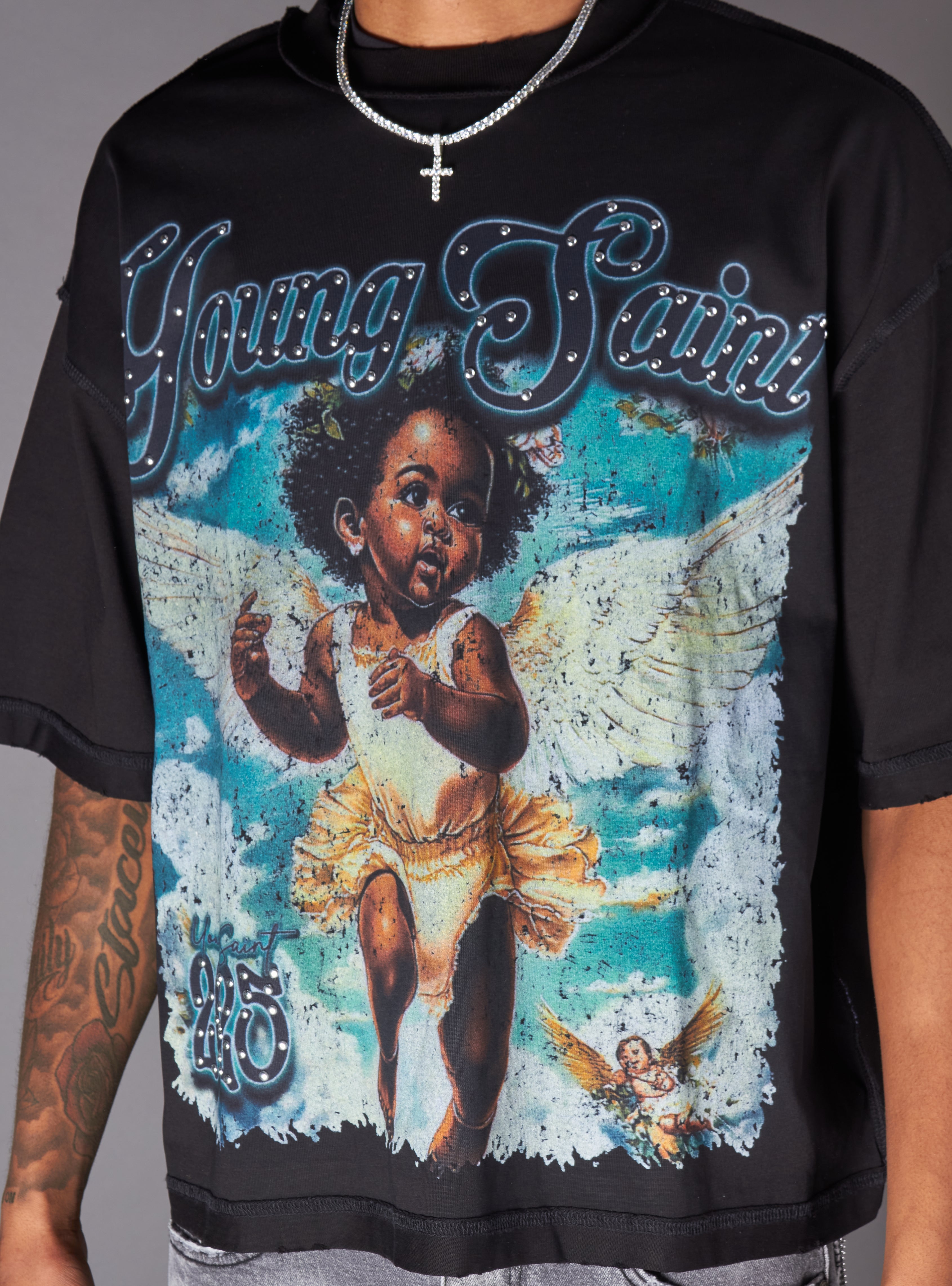 Young Saint T-Shirt - Spire - Black - 112