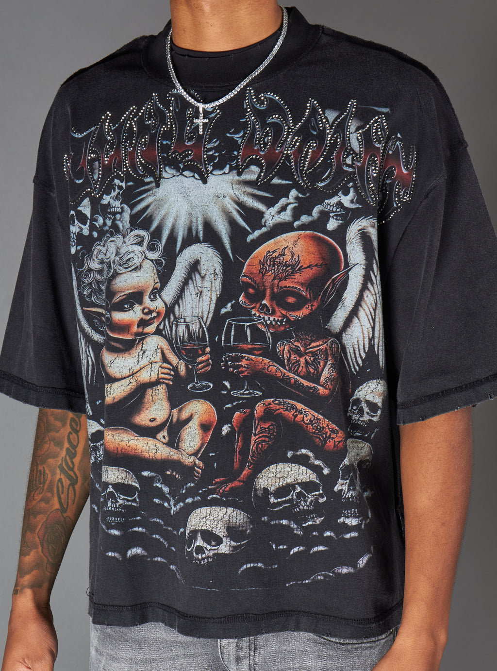 Young Saint T-Shirt - Veil - Black - 523