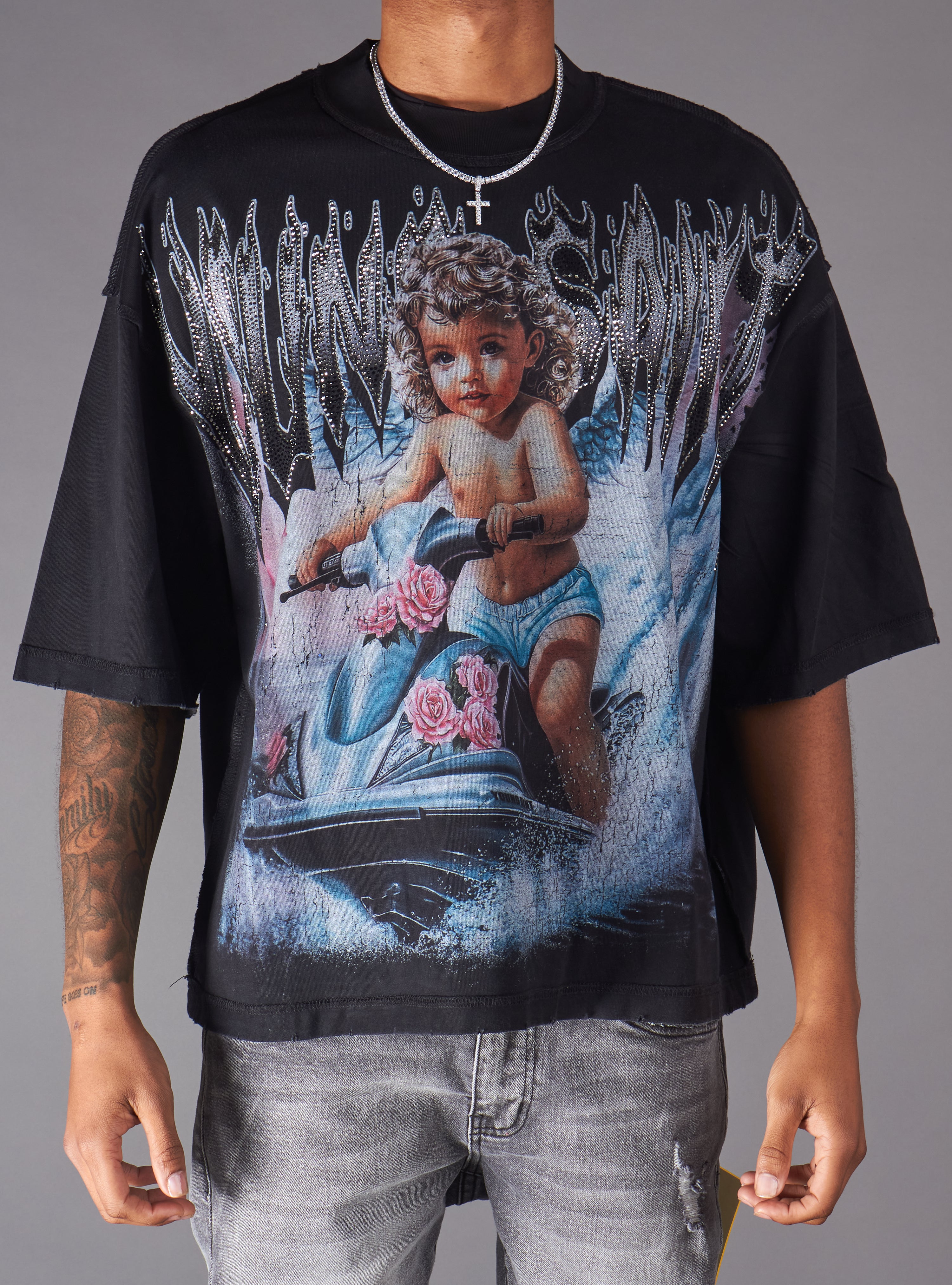 Young Saint T-Shirt - Halo - Black - 204