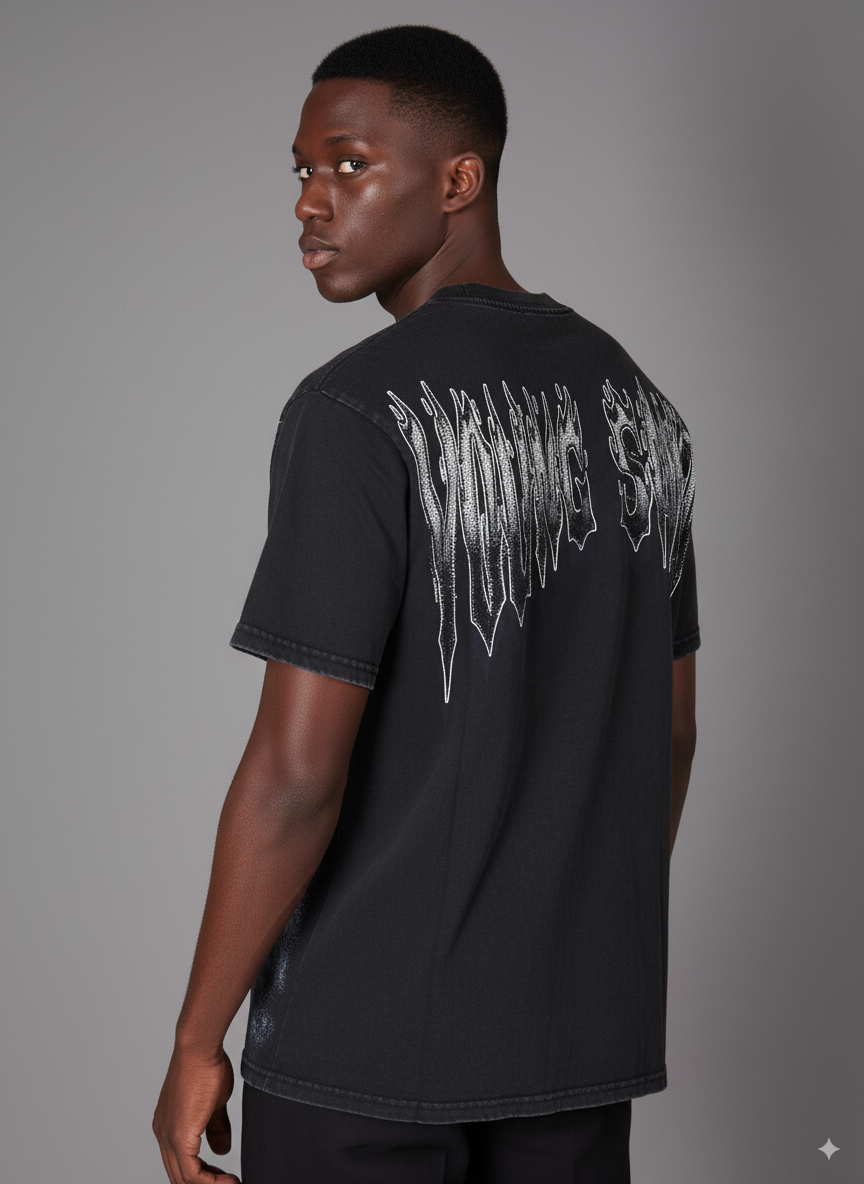 Young Saint T-Shirt - Halo - Black - 204