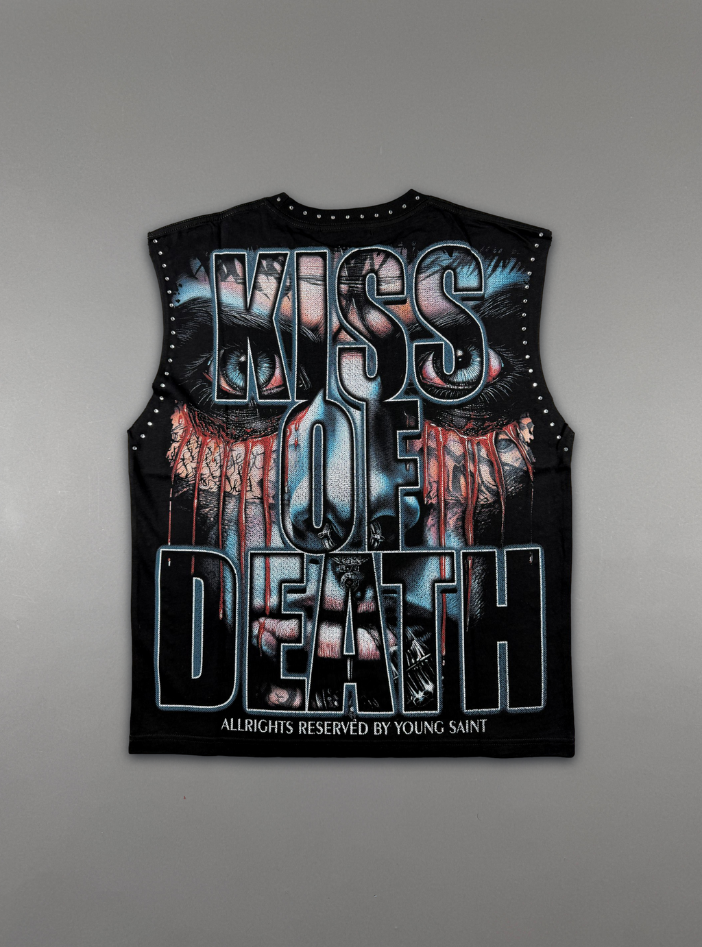 Young Saint Kiss of Death Tank Top - Black - SUM26-04